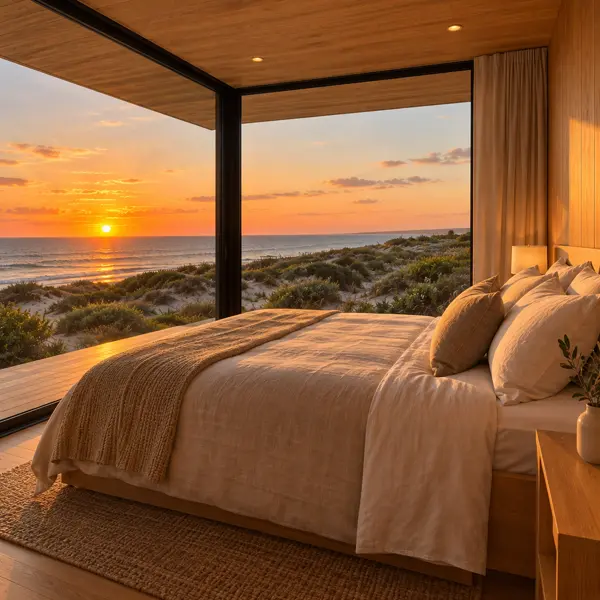 Ilustración: Tiny house en José Ignacio, dormitorio