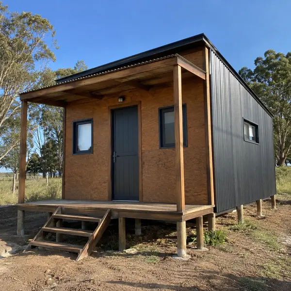 Ilustración: Tiny house en kit en Uruguay, fachada