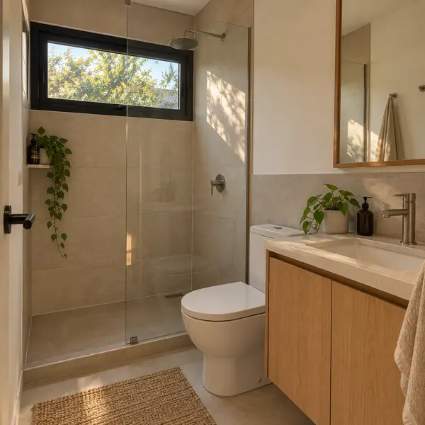 Ilustración: Tiny house en Montevideo, baño
