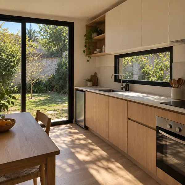 Ilustración: Tiny house en Montevideo, cocina