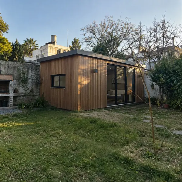Ilustración: Tiny house en Montevideo, vista lateral