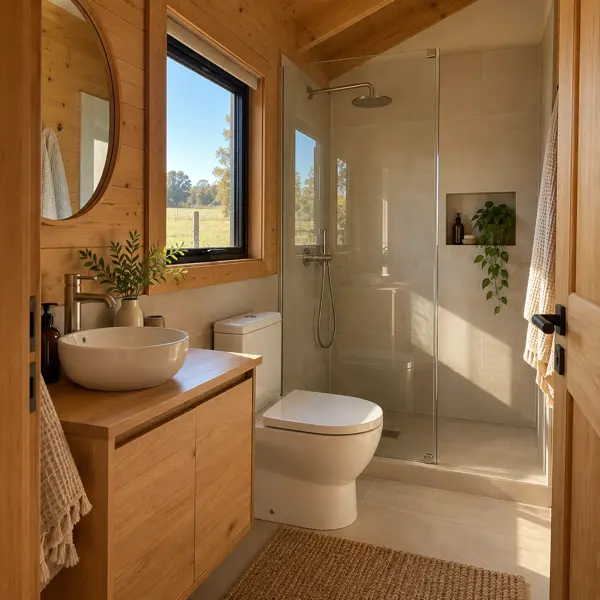 Ilustración: Tiny house en Colonia, baño