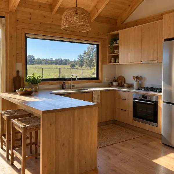 Ilustración: Tiny house en Colonia, cocina