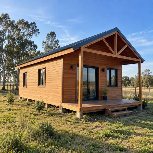 Ilustración: Tiny house en Colonia, vista en diagonal