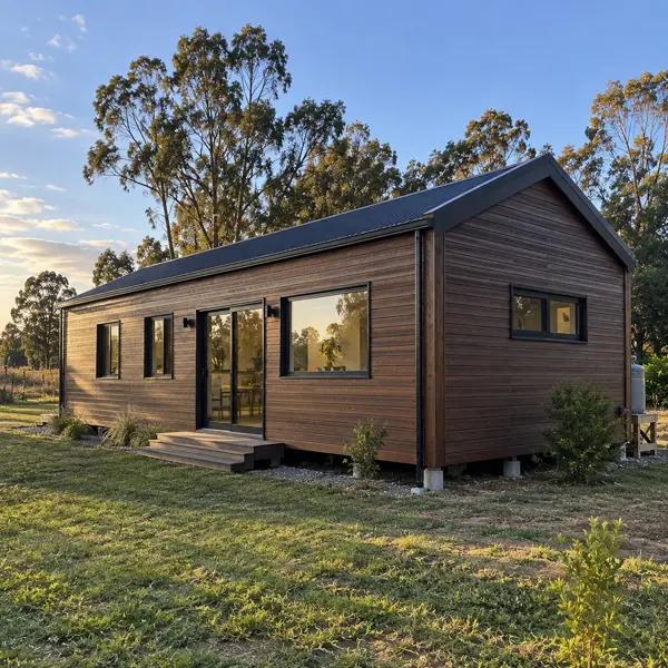Ilustración: Tiny house en la Costa de Oro, vista lateral