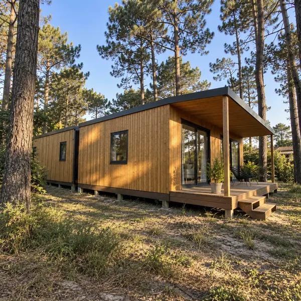 Ilustración: Tiny house para vivir en Uruguay, vista lateral