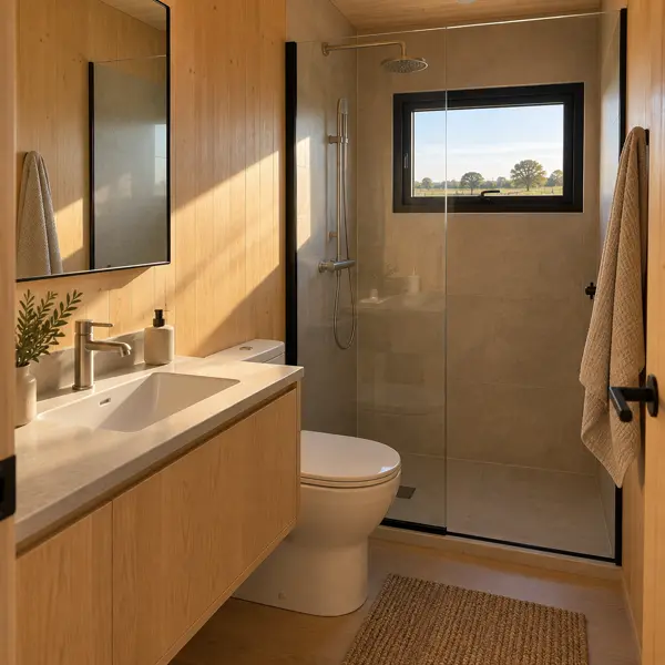 Ilustración: Tiny house en Durazno, baño