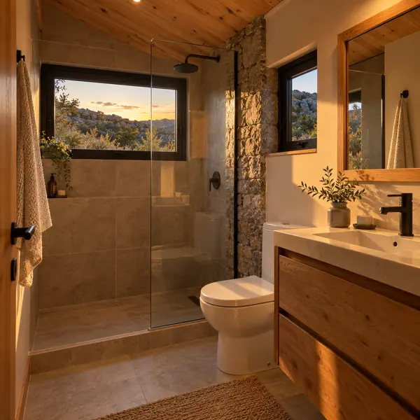 Ilustración: Tiny house en Lavalleja, baño