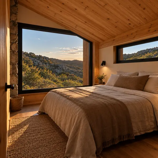 Ilustración: Tiny house en Lavalleja, dormitorio